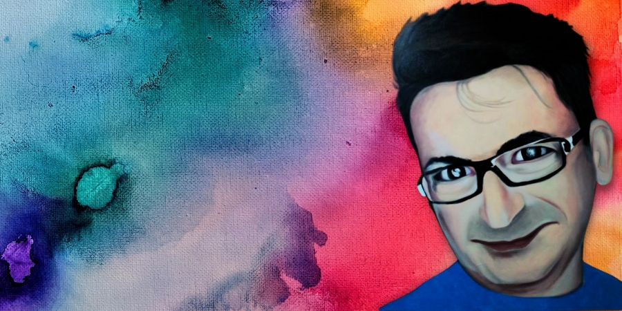Edson Virginio. Detalhe de autorretrato de autoria do entrevistado.